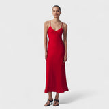 Robe carmine - Coupe minimaliste