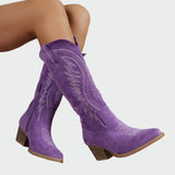 Bottes occidentales brodées et élégantes