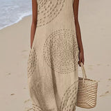 Ana - Robe Maxi Sans Manches Texturée