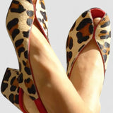 Louison - Sandales avec motif léopard