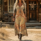 Maria - Robe Décontractée à Manches Longues avec Inspiration Vintage