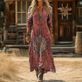Maria - Robe Décontractée à Manches Longues avec Inspiration Vintage