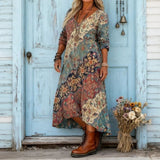 Maria - Robe Décontractée à Manches Longues avec Inspiration Vintage