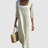 Nádia - Robe Décontractée en Lin