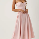 Odete - Robe midi à corsage structuré