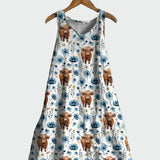 Robe avec Imprimé de Vaches