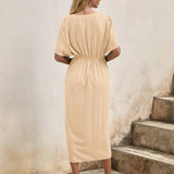 Caia - Robe Midi Enveloppe