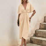 Caia - Robe Midi Enveloppe
