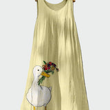 Robe avec Imprimé de Canard