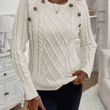 Francisca - Pull en Maille avec Boutons