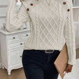 Francisca - Pull en Maille avec Boutons