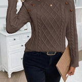 Francisca - Pull en Maille avec Boutons