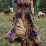 Serena - Robe Maxi Courte Florale