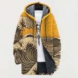 Manteau avec motif de vagues