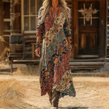 Maria - Robe Décontractée à Manches Longues avec Inspiration Vintage