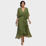 Monica Chiffon - Robe à décolleté en V