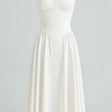 Odete - Robe midi à corsage structuré