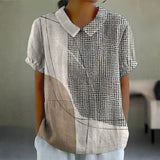 Lana - Chemise avec Points et Lignes Abstraites