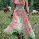 Serena - Robe Maxi Courte Florale