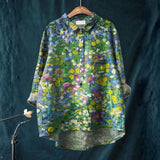 Inês - Chemise Casual en Tissu Floral Vintage