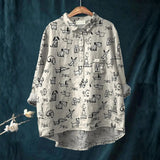 Iva - Chemise Casual avec Imprimé de Chien Mignon