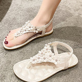 Sandales De Plage Avec Fleurs 3D