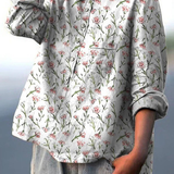 Rute - Chemise Décontractée à Motif Floral Rose de Printemps