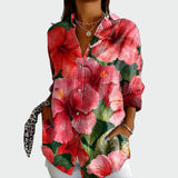 Chemise stylée avec imprimé floral