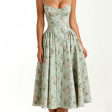 Odete - Robe midi à corsage structuré