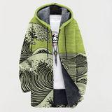 Manteau avec motif de vagues