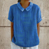 Mara - Chemise Géométrique Rayée