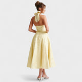 Halina - Robe midi avec corset