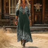 Maria - Robe Décontractée à Manches Longues avec Inspiration Vintage