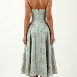 Odete - Robe midi à corsage structuré