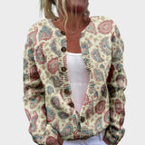 Lara - Cardigan Floral d'Automne