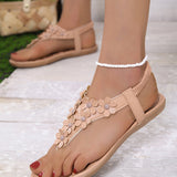 Sandales De Plage Avec Fleurs 3D