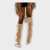 Bottes Hautes au Design Élégant