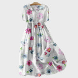 Robe avec Fleurs de Printemps