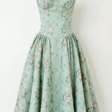 Odete - Robe midi à corsage structuré