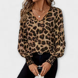 Joana - Blouse Stylée Léopard