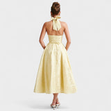 Halina - Robe midi avec corset