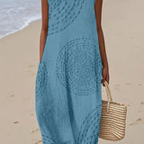 Ana - Robe Maxi Sans Manches Texturée