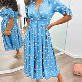 Mónica - Robe Élégante à Pois