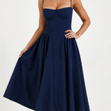 Odete - Robe midi à corsage structuré