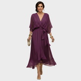 Monica Chiffon - Robe à décolleté en V