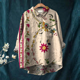 Isa - Chemise Casual à Motif Floral Vintage pour Femmes