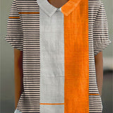 Lena - Chemise Rayée en Blocs de Couleurs