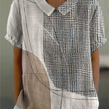 Lana - Chemise avec Points et Lignes Abstraites