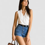 Salete - Top doux avec décolleté en V