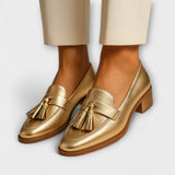 Mocassins Dourados Féminins